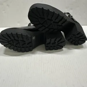 Gianni Bini Mary Jane‎ Platform Heel Shoes Womens 8.5 Shiny Black Block Lug Sole Y2K thumbnail 10
