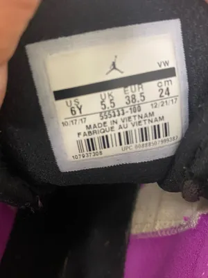 Nike Air Jordan Flight Club 91 Sneakers White Fuchsia Pink Girls Size 6Y thumbnail 8