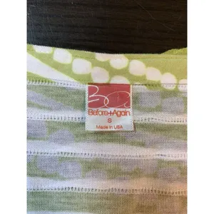 Before + Again Top Women's Small Green Floral Burnout Boho‎ Casual Sophisticated thumbnail 5