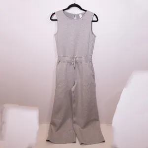 Spanx Airessentials Sleeveless Wide Leg Jumpsuit Jumper Light Heather Grey Small thumbnail 1