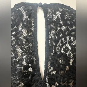 Abercrombie & Fitch Black Lace Long Sleeve Top Womens Size Small thumbnail 3