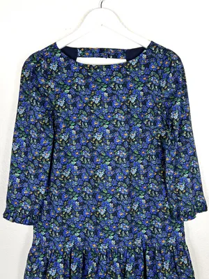 NWT Free People cotton floral ruffle The Avenue mini dress whimsy cottage SZ XS thumbnail 4
