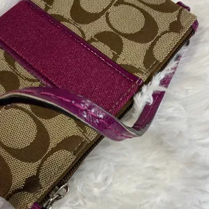 Coach Signature Purple Wristlet thumbnail 5