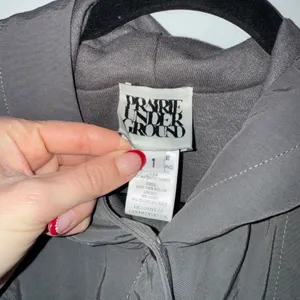 Prairie‎ Underground Hooded Gray Nylon Toggle Drawstring Anorak Jacket Women thumbnail 4