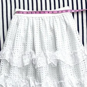 Senlis Lila White Eyelet & Lace Midi Skirt NWOT thumbnail 7