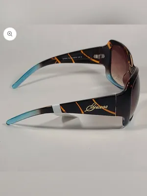 Guess Oversized Butterfly Sunglasses Brown Tortoise blue Gradient GUF200 TO-34A thumbnail 6