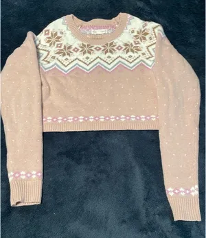 Aeropostale Cropped Sweater Knit Pink Women’s XS thumbnail 1
