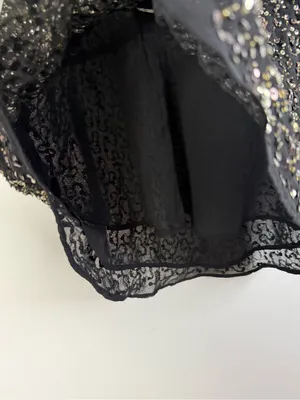 Zara nWT black sequin, beaded V-neck lined tank top blouse. M thumbnail 3
