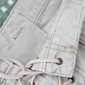 Vintage Y2K American Eagle Khaki Low Rise Lace Up Cargo Mini Skirt Size 0 thumbnail 5