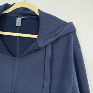 Sweaty Betty Navy Blue Oversized Hoodie Sweatshirt Women’s 8 Exposed Seams thumbnail 5