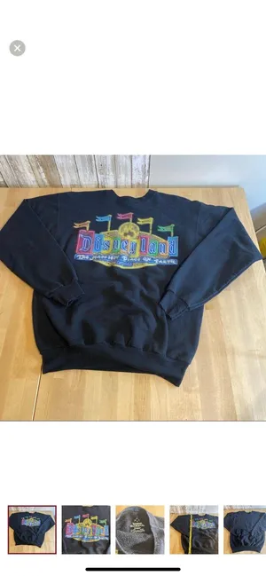 Disney land the happiest place on earth crew neck pullover land Resort size small thumbnail 1