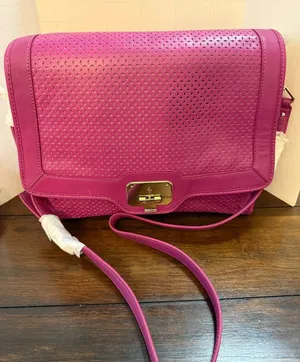 Cole Haan Hot Pink (Beet) Jenna Perforated Leather Shoulder Bag NWT thumbnail 1