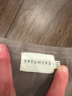 Dreamers Ribbed Sleeveless Tank - Taupe Size M/L - C27-175 thumbnail 2