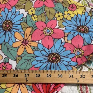 First Love Floral Multicolor Women's Top size medium v-neck stretchy springtime thumbnail 4