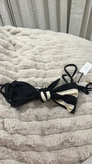 Elysiian Montauk Bikini Top - Black And White Contrast thumbnail 2