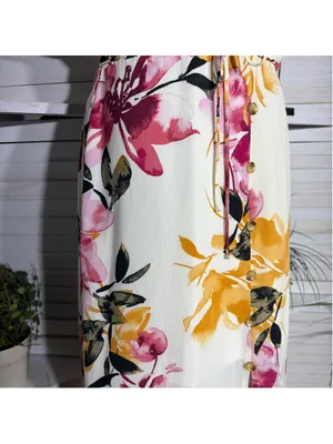 IZ Byer Y2K dress maxi floral boho short sleeve fairy whimsical cottage Derby L thumbnail 13
