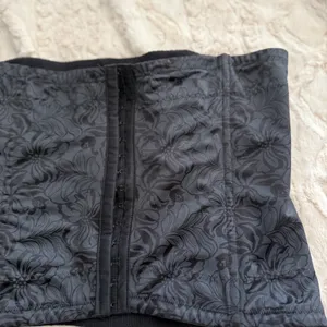 Floral Corset Waist Cincher Body Shaper‎ Black Women's Shapewear S/M Snatch thumbnail 2