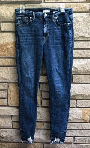 Good American Good Legs Chewed Hem Skinny Jeans 29 size 8 thumbnail 8