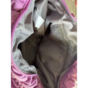 Womens Quilted Puffer Oversized Shoulder Bag Rosy Lilac Hobo Bag Boho Y2K Trendy thumbnail 6