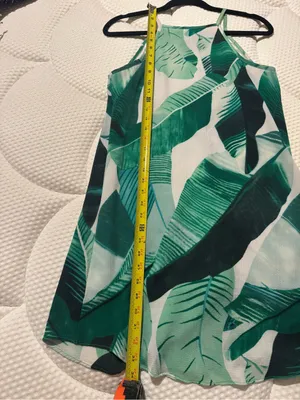Green Palm-Print Tank Top Dress thumbnail 3