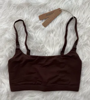 Skims Fits Everybody Maternity Pumping Scoop Bralette Cocoa Size XXS thumbnail 1