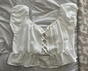 Lucca White Crop Top thumbnail 2