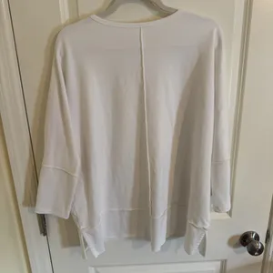 SPANX Perfect Length Dolman Sleeve Sweatshirt Top Soft White Heather Size M/M thumbnail 3