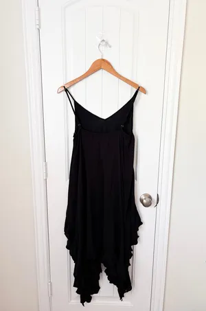 Bleu Rod Beattie Handkerchief Hem Cover Up Sleeveless Black Size Small thumbnail 2