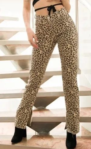 Revice Uptown On The Spot Leopard Animal Print‎ Jeans 25 Tan Punk Indie Sleaze thumbnail 1