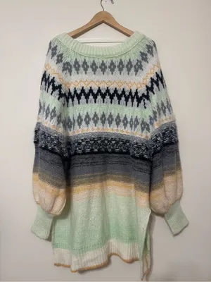 Free People Frozen Forest tunic sweater thumbnail 4
