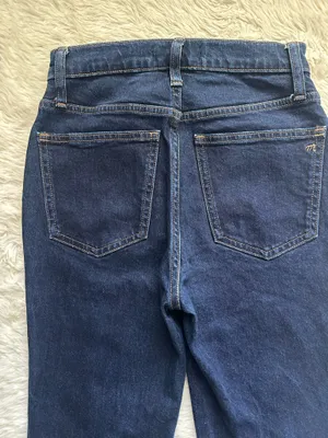 Madewell Jeans Skinny Flare in Rinse Wash High Rise Dark Wash Indigo Sz 24 thumbnail 7