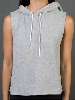 Offline by Aerie Sleeveless Gray Hooded Tank Top size M thumbnail 1