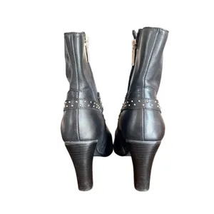 Harley-Davidson Womens Black Leather Studded‎ Harness Ankle Boots Pointed Size 8 thumbnail 6