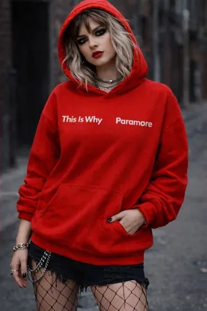 Paramore 2022 tour orange Red 'This Is Why' Paramore Sweatshirt hoodie thumbnail 1