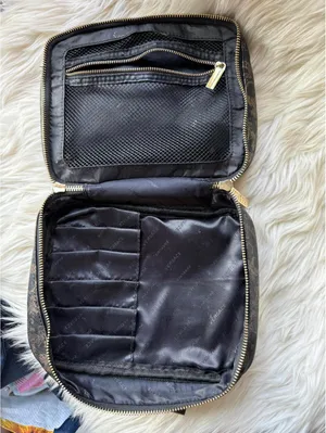Versace Parfums Black and Brown Logo Cosmetic Bag thumbnail 8