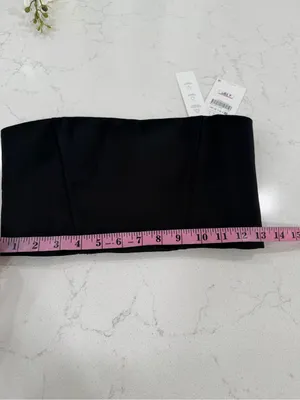 Zara Black Strapless Crop Top with Structured Fit thumbnail 9