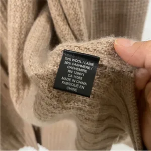 360 Cashmere wool and cashmere waffle knitted grandpa cardigan NEW thumbnail 6