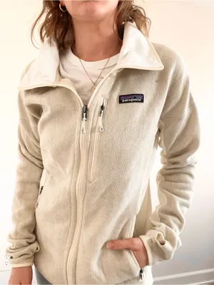 Patagonia Women's Cream Full-Zip Fleece Jacket thumbnail 3