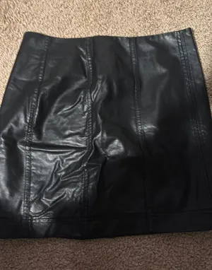 She and sky leather skirt thumbnail 1