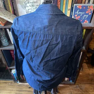 Banana Republic soft wash denim normcore button down M shirt thumbnail 2