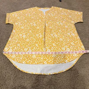 Amazon Yellow and White Floral Blouse thumbnail 7