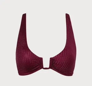 Berlook Burgundy Geometric U Neck Bikini SET 77 thumbnail 8