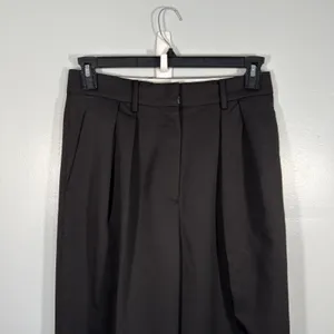 BOA Longline Dad Trousers Oversized Tailored Pleated Black Pants L NWOT thumbnail 5