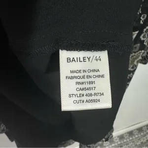 Bailey 44 Viola Floral Ruffle Chiffon Mini Dress Black Multi Size 6 Feminine‎ thumbnail 7