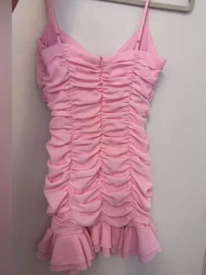 Lucy in the Sky Pink Ruched Mini Dress thumbnail 2