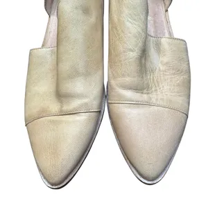 Free People Shoes Womens Size 8‎ Beige Leather Pointed Toe Flats Made In Spain thumbnail 2