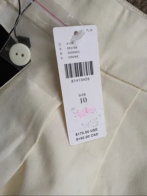 NWT Anthropologie Du Paradis Wide Leg Cargo Pants Cream Size 10 Retail $170.00 thumbnail 7
