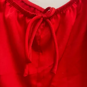 No boundaries New! Red Satin Heart Pocket Women's Pajama Set size L thumbnail 9