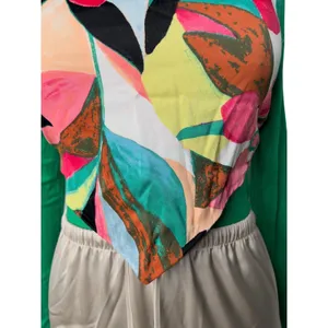 Forever‎ 21 Abstract Print Halter Neck Crop Top Size M thumbnail 7