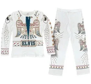 Elvis Presley American Eagle PJ set 100% Cotton Graceland Gift Halloween costume thumbnail 1
